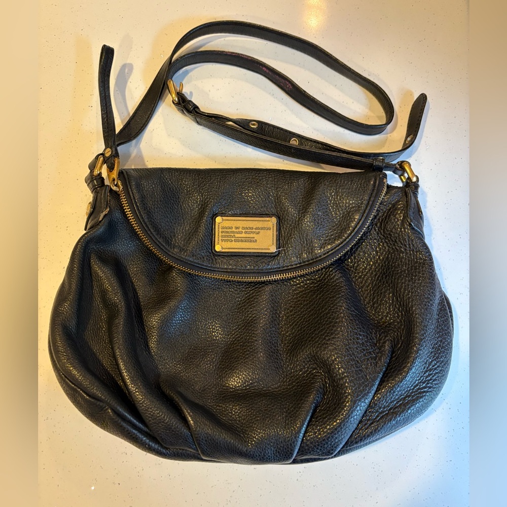 Marc by Marc Jacobs Classic Q Natasha Leather Crossbody bag BLACK